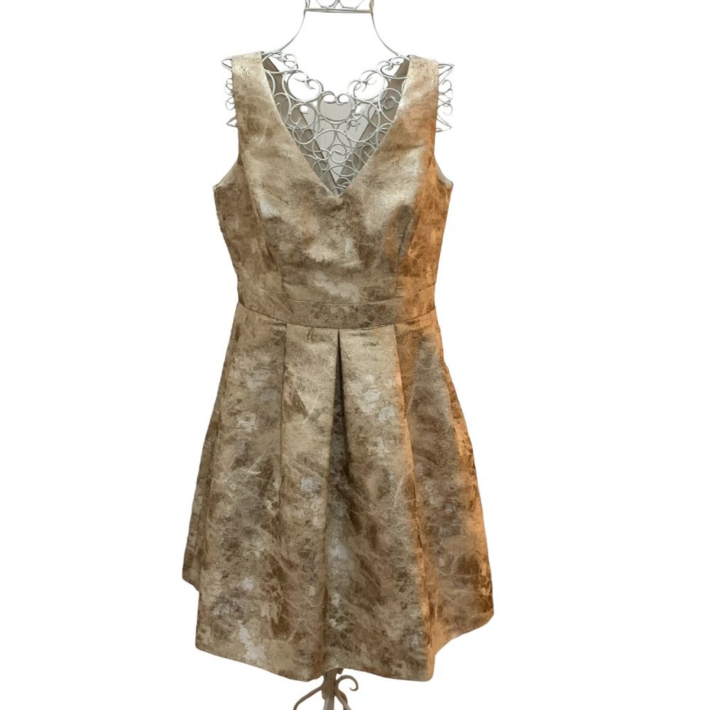 NWT Jessica Simpson Champagne/Gold Cocktail Dress - Size 10